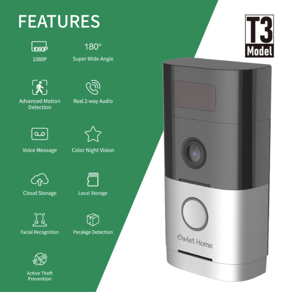 Owlet Home 1080P Video Doorbell T3 - Image 4