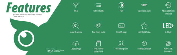 Owlet Home 1080P Video Doorbell T3 - Image 19