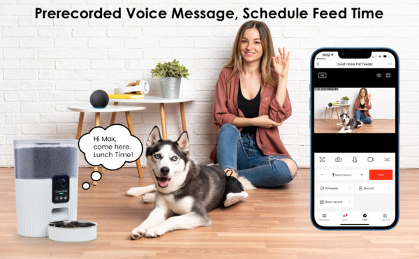 Owlet Home Smart Automatic Pet Feeder with 1080P HD Camera for Cats & Dogs (3.5L), WiFi(2.4GHz&5GHz), Live Video, Auto Night Vision, 2-Way Audio, Works with Alexa & Google Assistant, Motion Alert, No Monthly Fee - Image 8